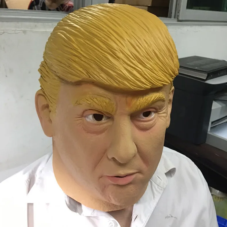 Латексная Маска Трампа на заказ желтые волосы головной убор маска реквизит для