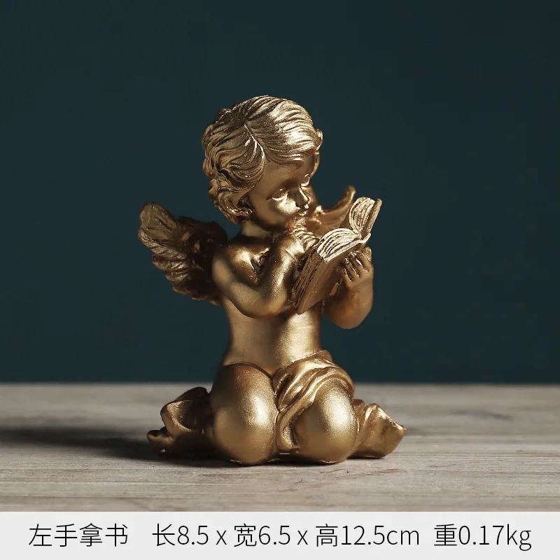 

American Style Resin Living Room Small Sculpture Angel Handicraft Decoration Creative Home Table Decoration