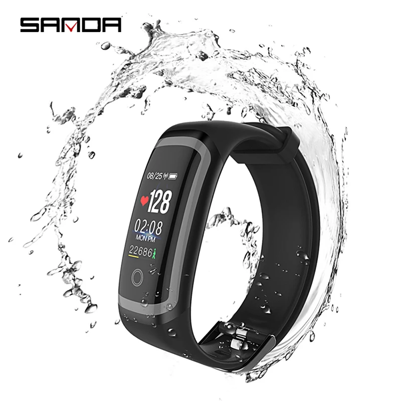 Смарт-браслет Sanda с цветным экраном для плавания мужские и женские спортивные
