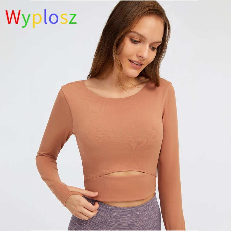 

Wyplosz Long Sleeve Yoga Shirts Comfortable Crop Top Seamless Gym Shirts For Women Yoga Top Yoga Wear Fitness Tops Workout Tops