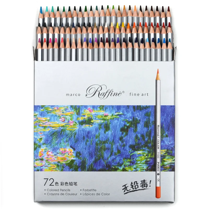 

Marco Raffine 7100-24/36/48/72 Oil / Water Color Lead Wooden Pencil Set Beginner Professional Painting Artist Art Supplies