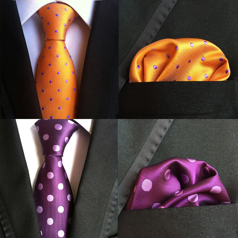 GUSLESON 8 см комплект шелковых галстуков синий красный цветочный галстук в горошек