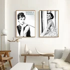 Алмазная картина сделай сам, вышивка, черно-белый постер, искусство Одри Хепберн, хобби, подарок ручной работы, мозаика, украшение для стен