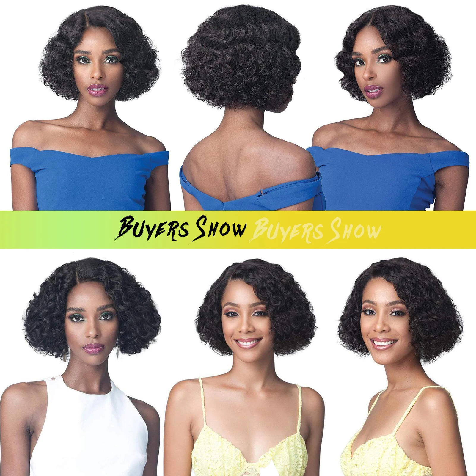 

Jerry curl lace front wig short bob side parting Jet black virgin remy human hair 12inch curly bob lace wig