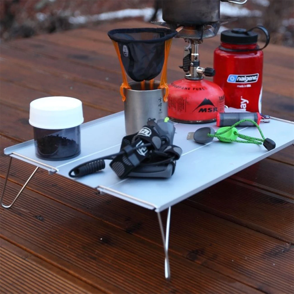

Ultralight Mini Portable Folding Table Aluminum Folding Tea Desk for Picnic Mountaineering Hiking Outdoor Barbecue Camping