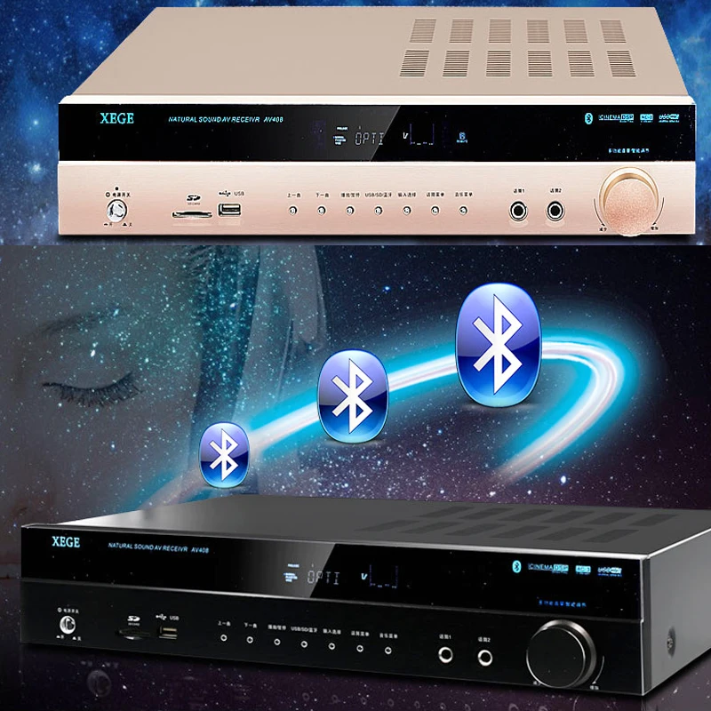 Профессиональный цифровой усилитель KYYSLB 500 Вт/650 Вт 220 В с Bluetooth 5 1 каналов для
