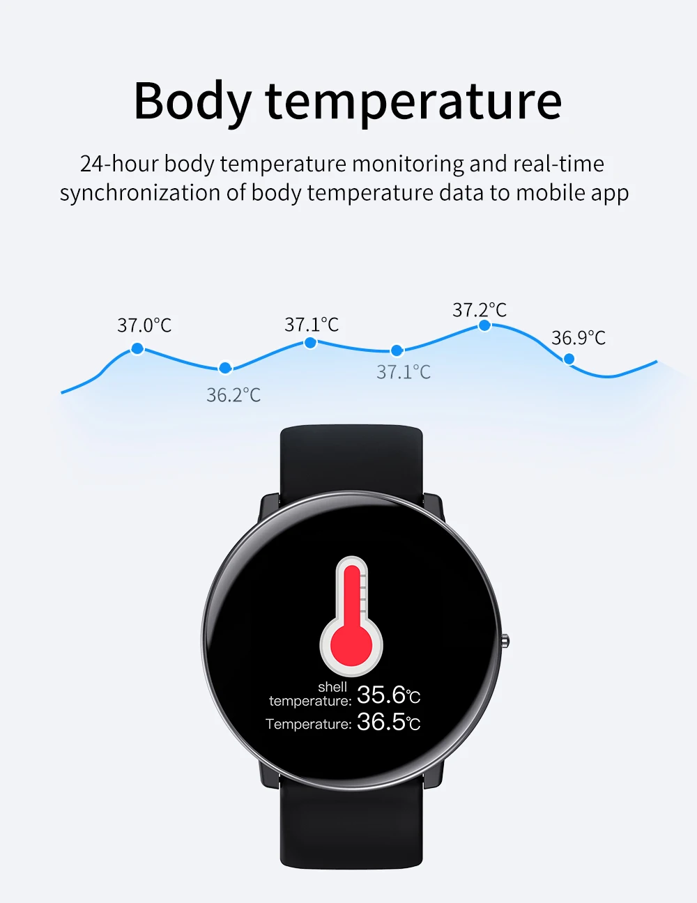 

TZWoman Heartbeat Watch High-end Body Temperature Measurement Blood Pressure Smart Bluetooth Bracelet