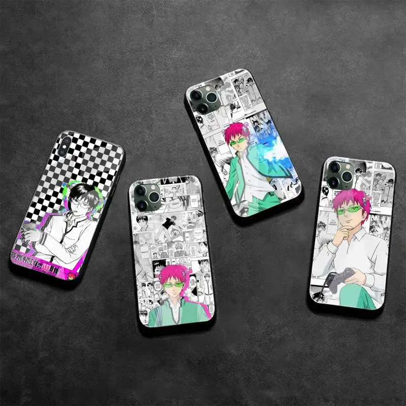 the disastrous life of saiki phone case tempered glass for iphone 12 pro max mini 11 pro xr xs max 8 x 7 6s 6 plus se 2020 cover free global shipping