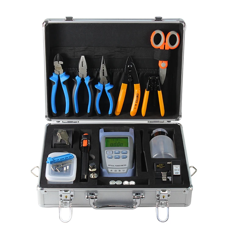 

Ftth Fiber Optic Tool Kit With Fiber Cleaver And Power Meter