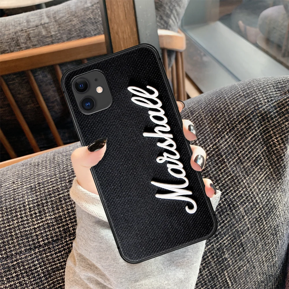 

Marshell Amp Guitar Phone Case Cover Hull For iphone 5 5s se 2020 6 6s 7 8 12 mini plus X XS XR 11 PRO MAX black Cover 3D Back