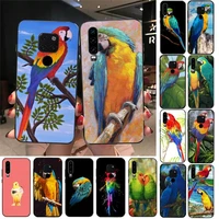yndfcnb cute parrot phone case for huawei honor 7a 7c ru 5 7 8 8x 9 10 20lite 10i 20i honor play 6 3