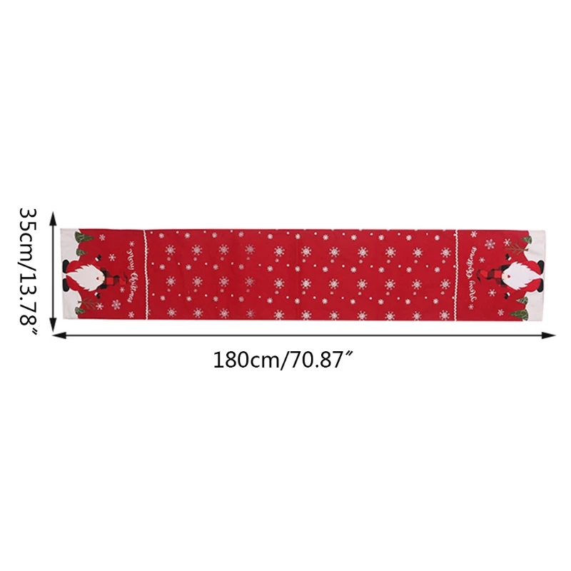 Camino de mesa navide&ntilde;o de 50 libras, Mantel Individual de arpillera con copo de nieve de Gnomo para fiesta de cumplea&ntilde;os, Decoraci&oacute;n de mesa de Navidad-5
