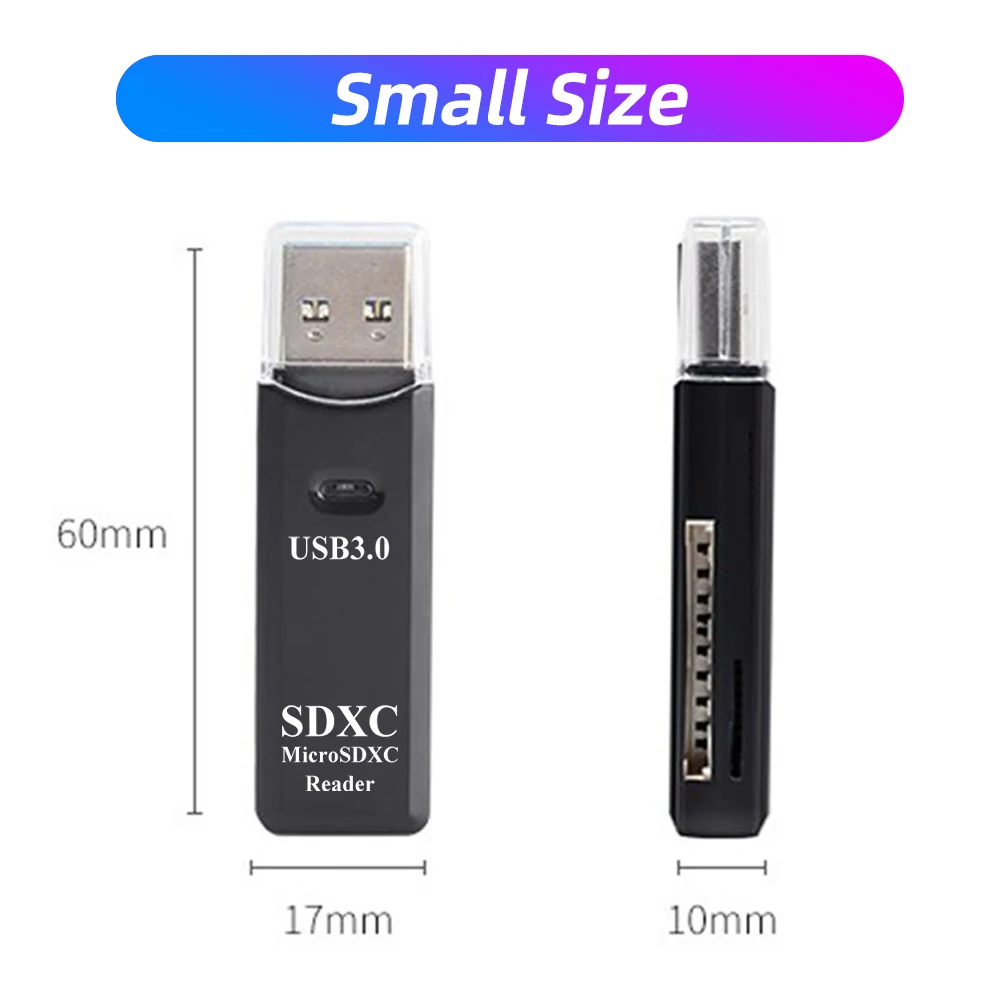 

USB 3.0 Card Reader 2 In 1 Micro SD TF Card Memory Flash Drive Adapter High Speed Multi-card Writer Laptop Accessories
