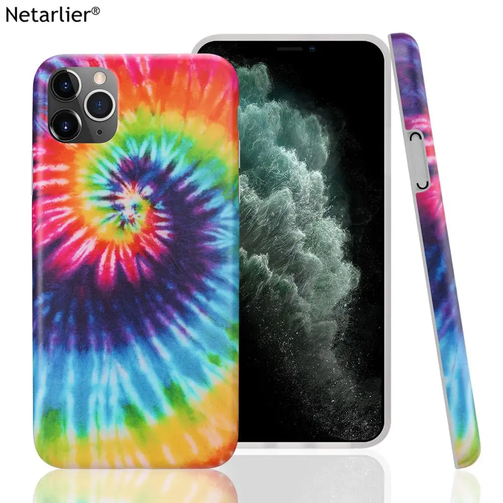 Netarlier яркий неоновый вихревой чехол для iPhone11 11 Pro Max хорошее качество защитный