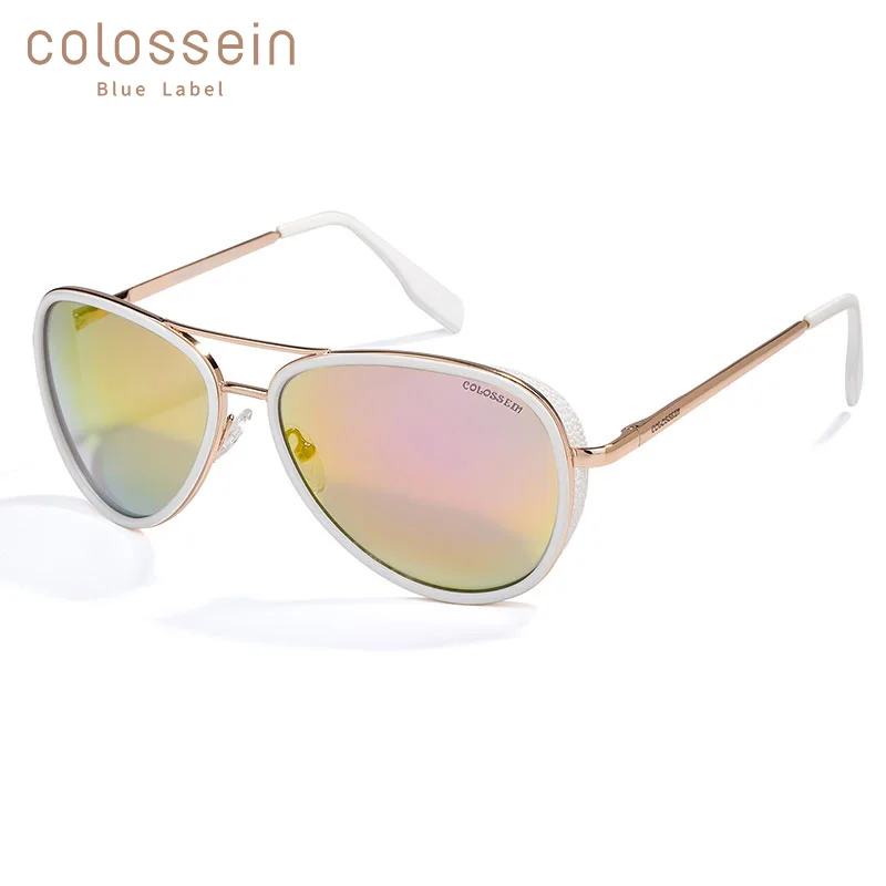 

COLOSSEIN Pilot Sunglasses Women 2020 Vintage Fashion Coating Sun Glasses Metal Frame Men Outdoor Gafas De Sol UV400
