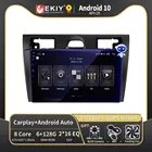 EKIY Android 10 автомобильное радио для Ford Fiesta Mk VI 5 Mk5 2002 - 2008 мультимедиа Авто Стерео GPS Navi Carplay записывающий плеер головное устройство