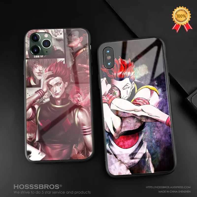 Мягкий силиконовый стеклянный чехол Hisoka Morow HUNTER x HxH для iPhone 6 6s 7 8 Plus X XR XS 11 12 mini Pro