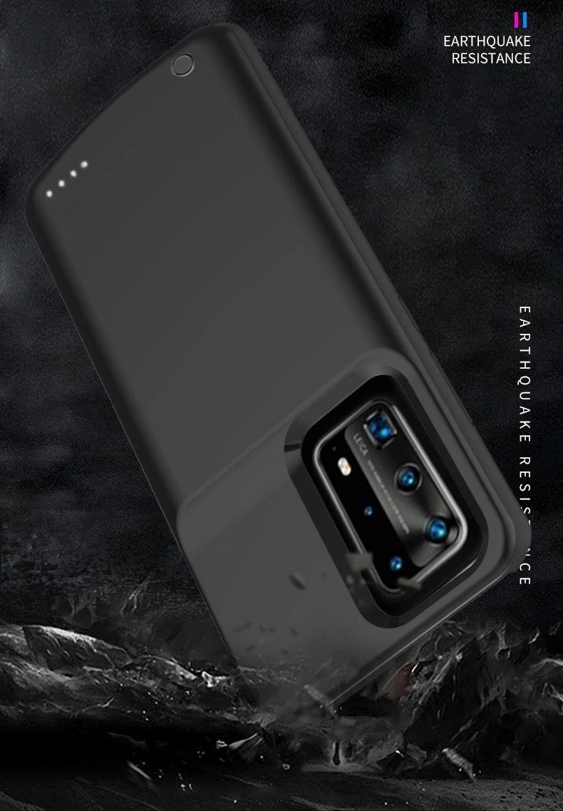 for huawei p40 pro power bank silicone shockproof battery charger case for huawei p40 back clip battery cover capa 5000mah free global shipping