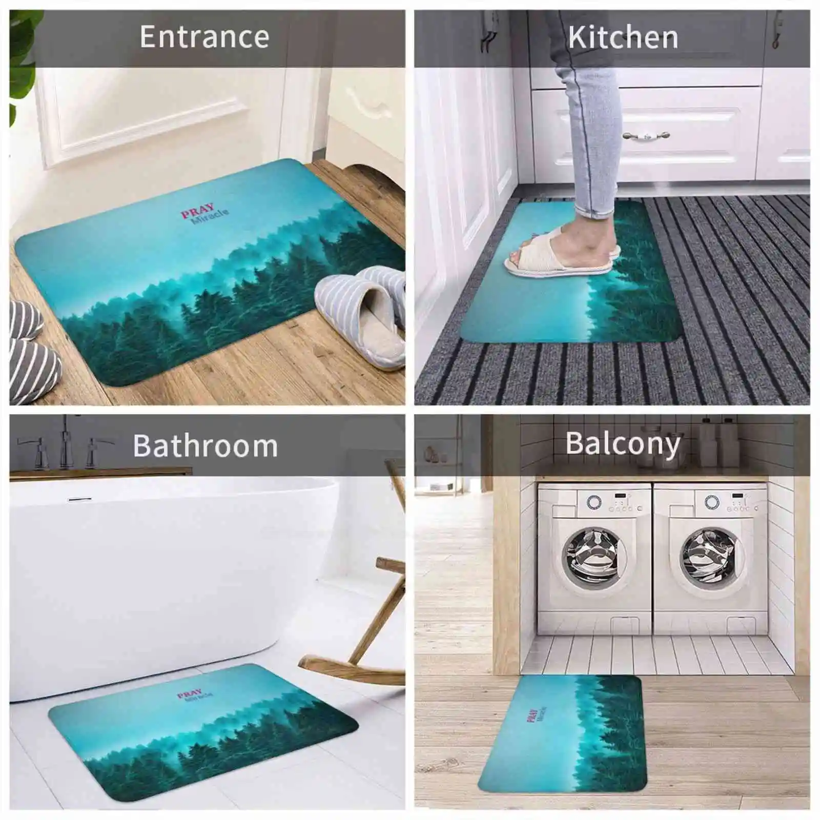 3D Мягкий Нескользящий Коврик Молитвенное чудо для меня коврик ног | Дом и сад