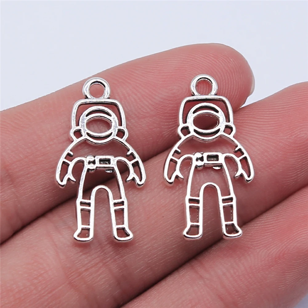 

150 шт., подвески в виде астронавта, 26x14 мм