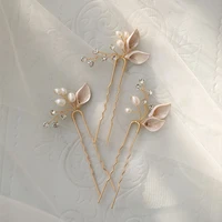 floralbride handmade flower rhinestones freshwater pearls bridal hair pin wedding hair sticker women jewelry hair accessories