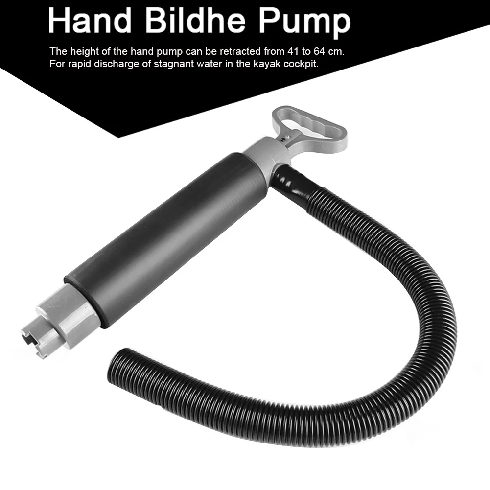 

Small Durable Floating Manual Bilge Emergency Kayak Hand Pump Water Sport Accessories Drainage Outdoor Canoe With Hose Tool