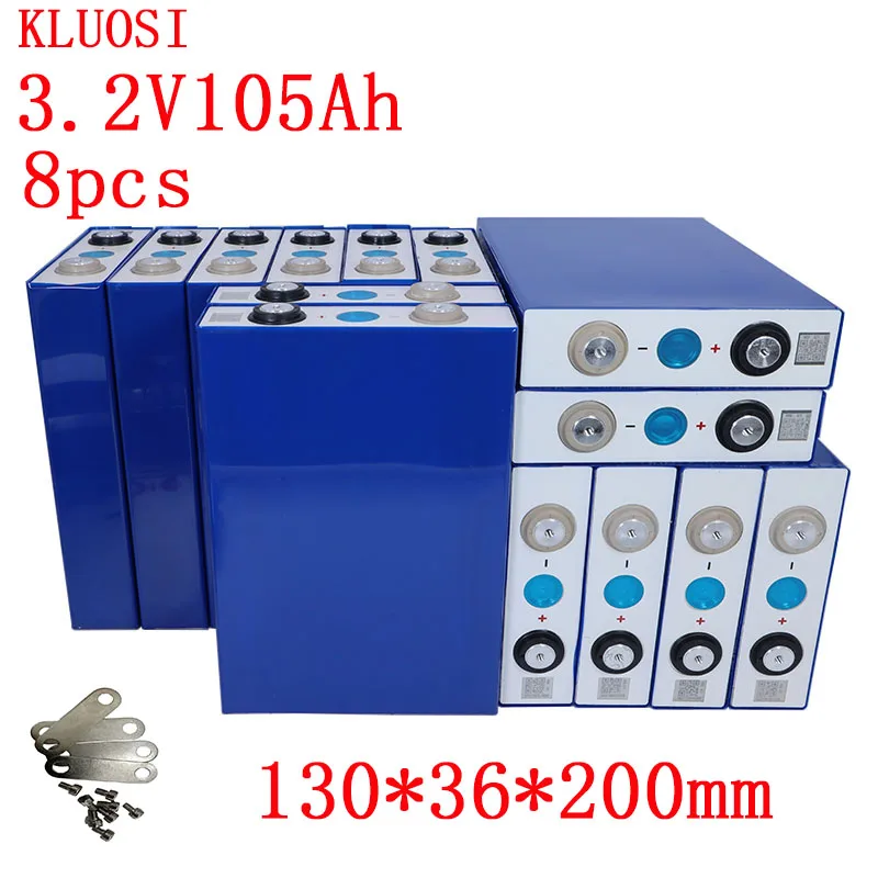Новые 8 шт. 3 2 V 105Ah lifepo4 батареи не 100ah 12V21 0Ah/24V105Ah для EV RV diy солнечный ЕС США налог