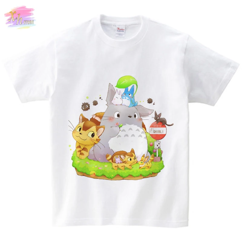 2021 Детские Забавные футболки с рисунком аниме Мой сосед Тоторо детский летний