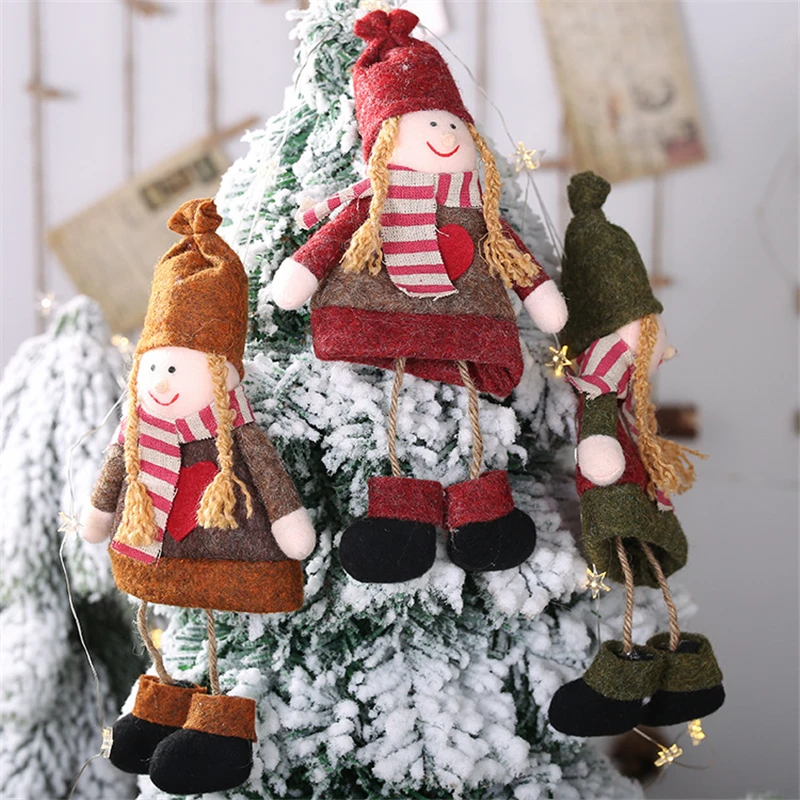 Новогодние и рождественские украшения для девочек подвесные ножки маленькие