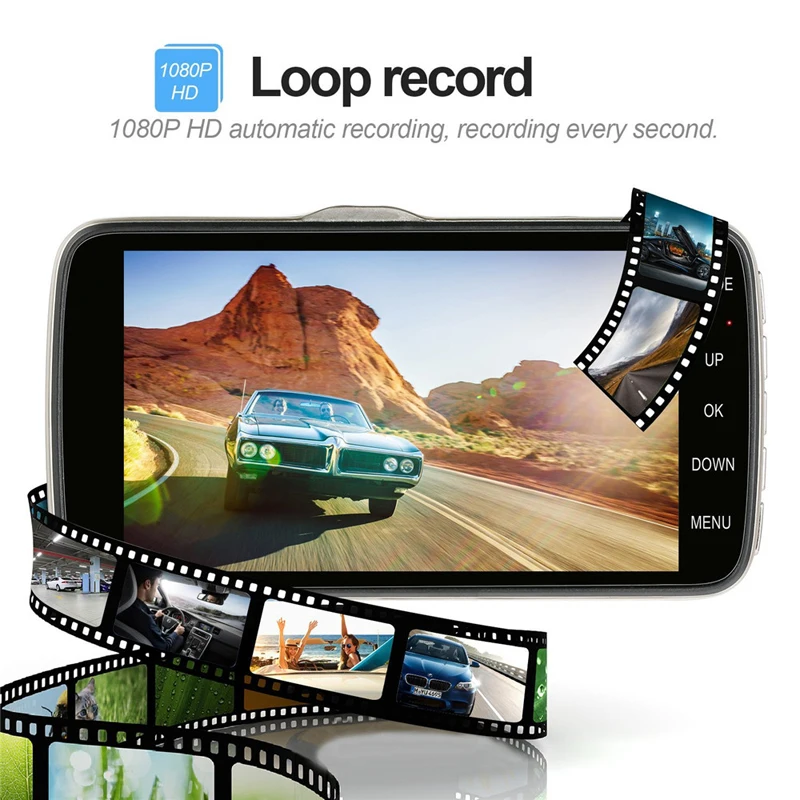 Автомобильный видеорегистратор Conkim Full HD 1080P 4 дюйма | Автомобили и мотоциклы