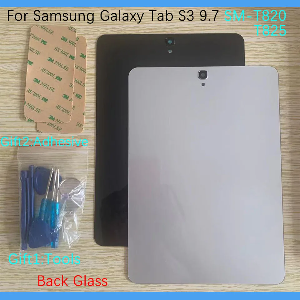 

Новое заднее стекло для Samsung Galaxy Tab S3 9,7, T820, T825, задний корпус, Крышка батарейного отсека, Замена задней двери + клей