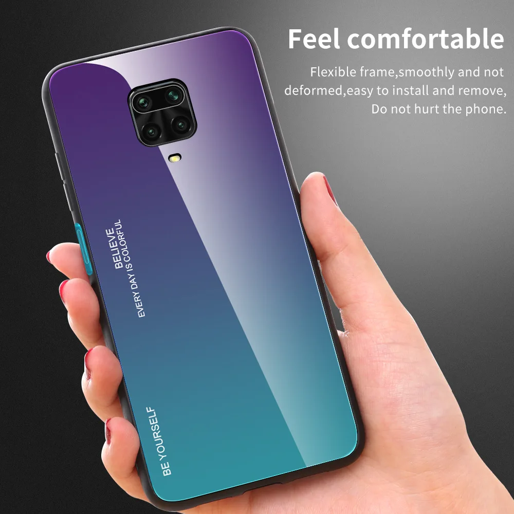Чехол для телефона с градиентным стеклом Xiaomi Mi Note 10 9 8 9T Lite Pro A3 чехол Redmi 9s 8T 7 K20 K30 7A