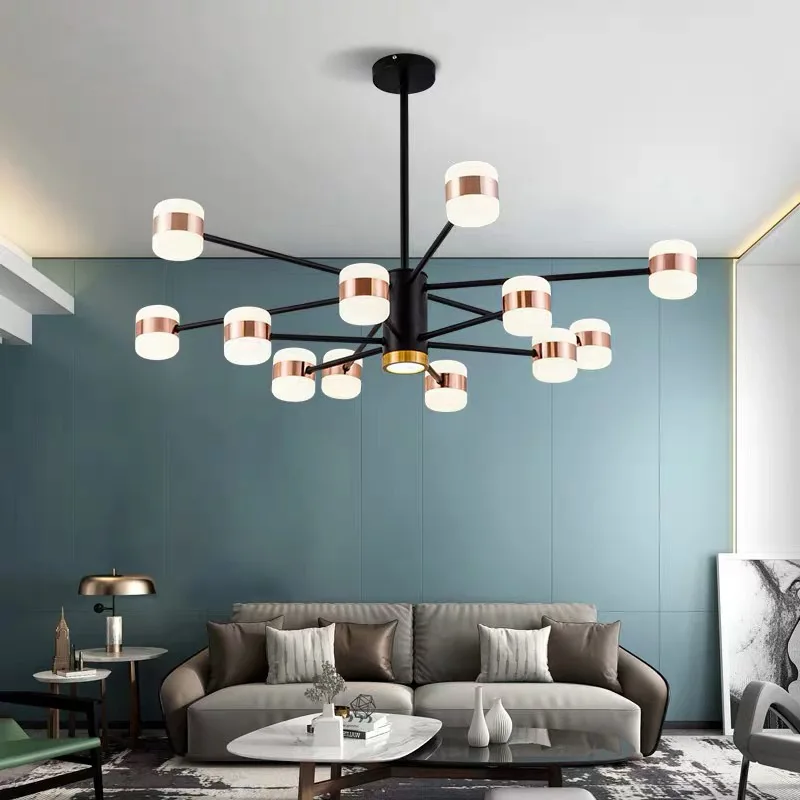 LukLoy NEW Nordic Simple Chandelier Study Suspension Art Lamp Bedroom Living Room Decoration Acrylic LED Light | Лампы и освещение