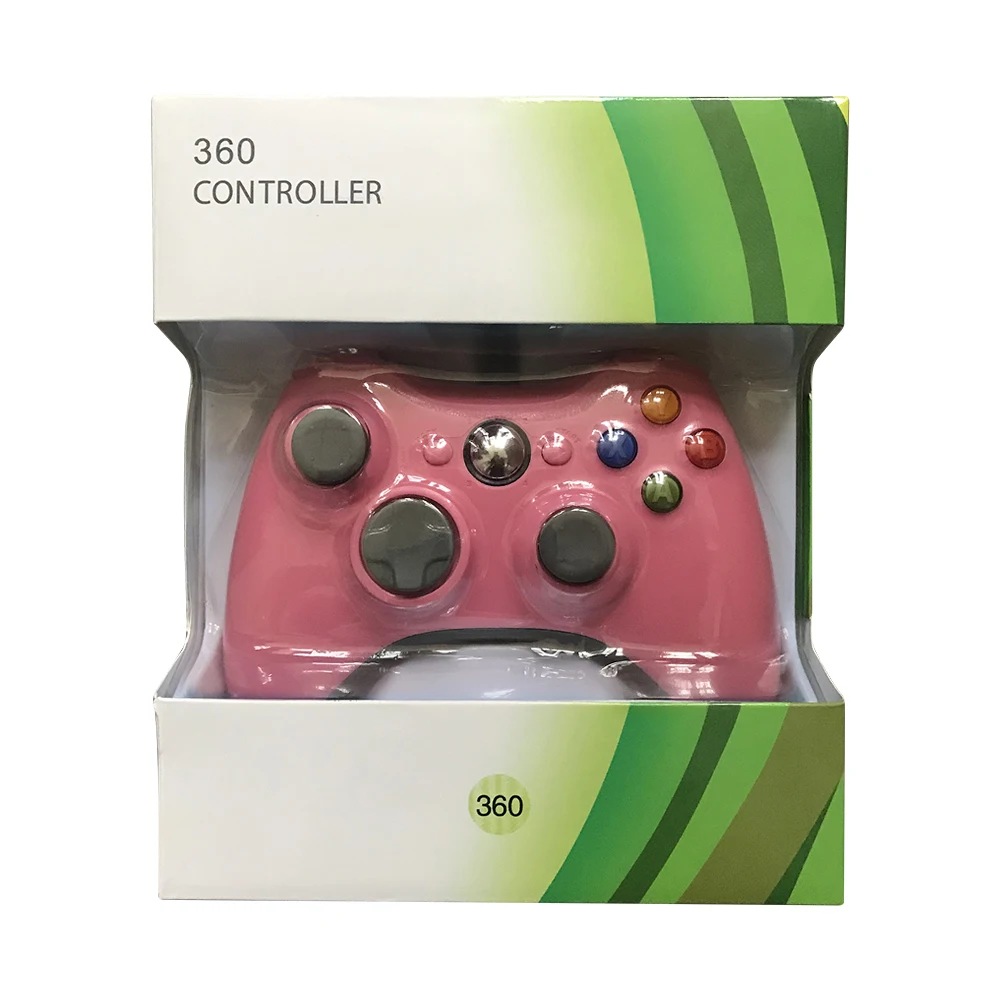 Розовый USB проводной геймпад для Xbox 360 консоль контроллер приемник контроллер для microsoft Xbox 360 игровой джойстик для ПК win7/8/10 - Цвет: Розовый