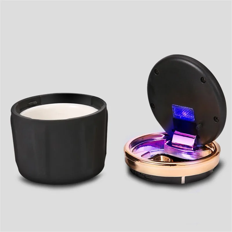 

1 Pcs New Design Car Ashtray Auto High Flame Retardant Ashtray Holder Automobiles Cigarette Smoke Ashes Container with LED Light