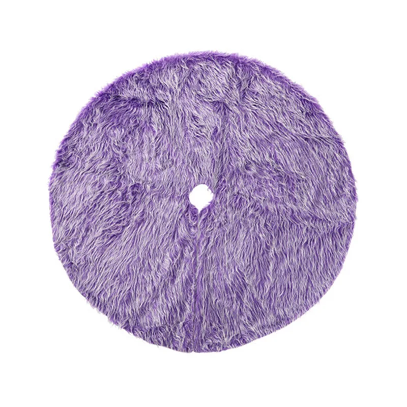 Фиолетовый снег плюш Рождественская елка юбка база напольные Подставки Коврик