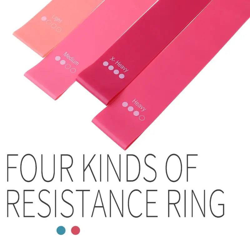 

Resistance Loop Exercise Bands Pink / Green Gradient Pull Ring Four-piece Yoga Latex Ring Resistance Band Fitness Rally