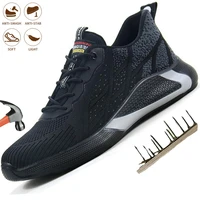indestructible sneakers work shoes mens safety shoes steel toe cap work boot anti puncture comfort outdoor protection shoes