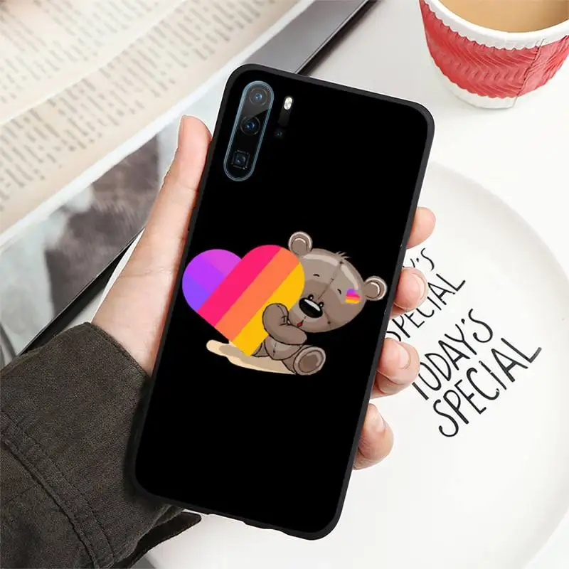 

Likee Funny cat bear love heart Phone Case For Huawei P20 P30 P40 lite Pro P Smart 2019