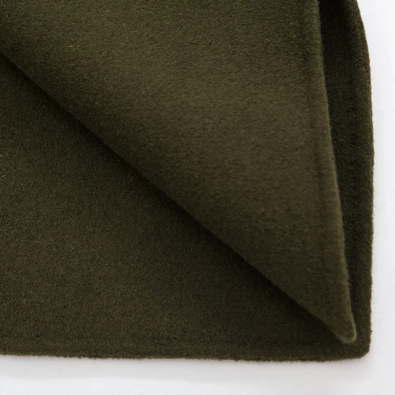 

Women woolen coat 2021 new comfortable drop shoulder wool on both sides wear long girl fashion windbreaker