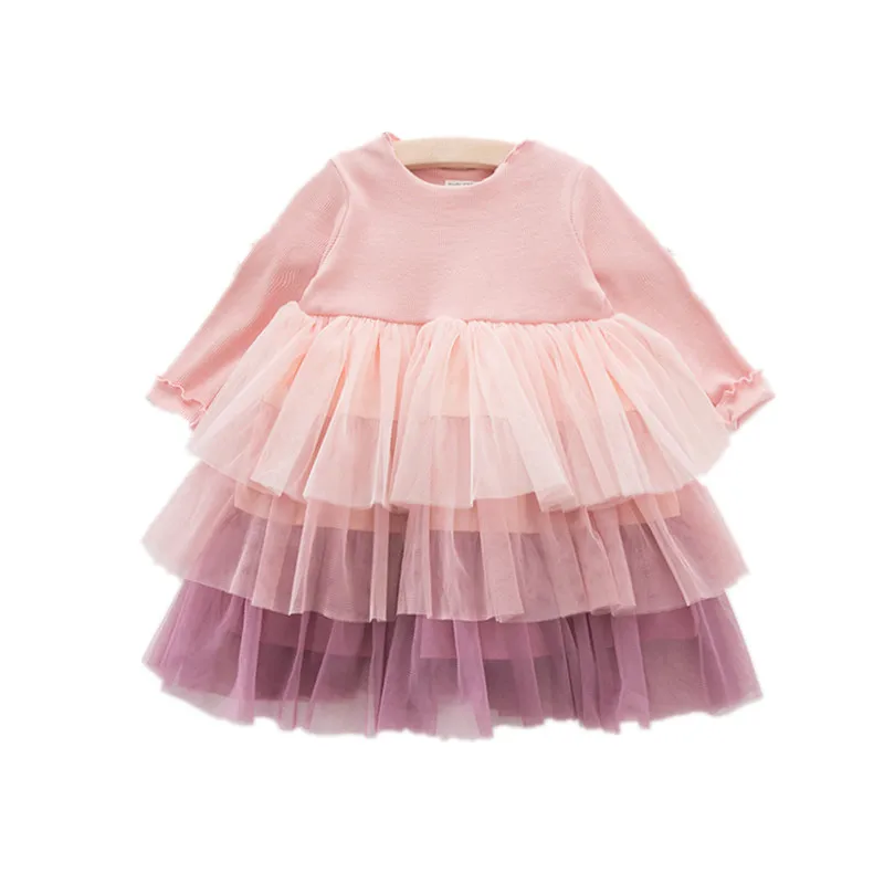 1 Year Girls Dress cupcake Tutu 2020 New Autumn Winter Long Sleeve Mesh girls princess dress Kids Clothes Children Dresses 4T | Детская