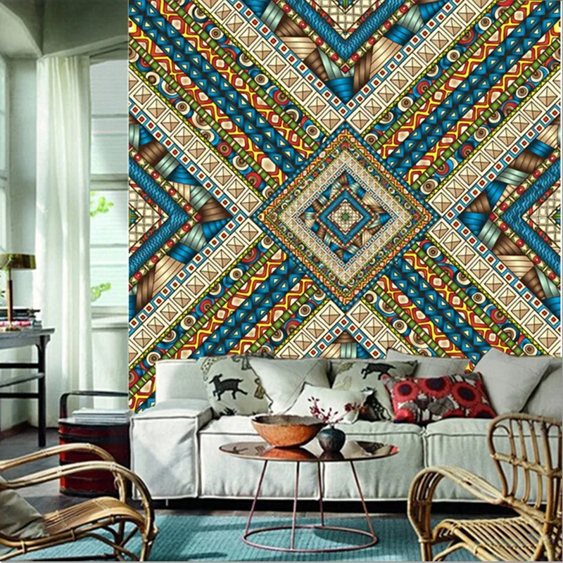 

Большие настенные 3D-обои Bacal, красивые фрески с индийским узором, 3D обои для гостиной, дивана, телевизора, спальни, ПВХ обои