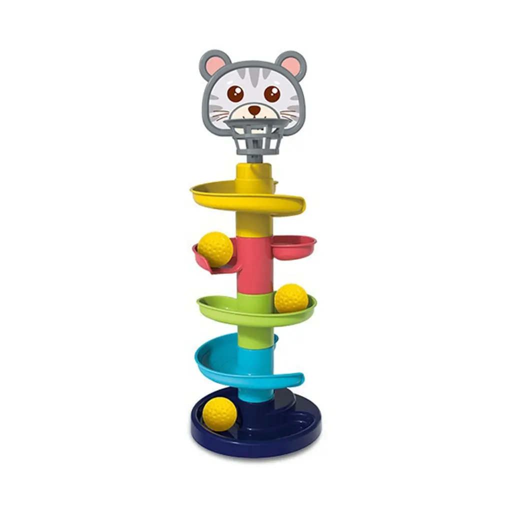 Rolling Ball Pile Tower Puzzle Baby Rattle Toy Rotating Track Educational NewbornToy Bildungs Spielzeug Geschenke