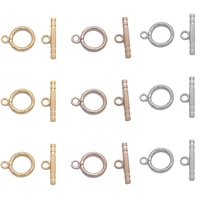 4setslot gold color stainless steel ot clasps fashion toggle clasps buckle connectors bracelet necklace jewelry making findings