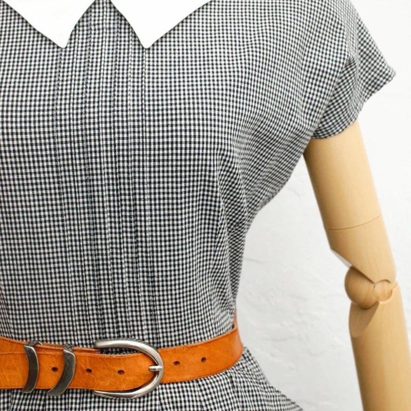 

Summer Women Cap sleeve Plaid Printed Clothing Elegant Female Vintage Retro 50s pin up skater swing Knee Length dress party