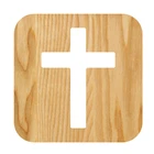 3D usb-накопитель в виде деревянного Креста ночной Светильник Светодиодный настольный светильник новинка детские Спальня украшения дропшиппинг