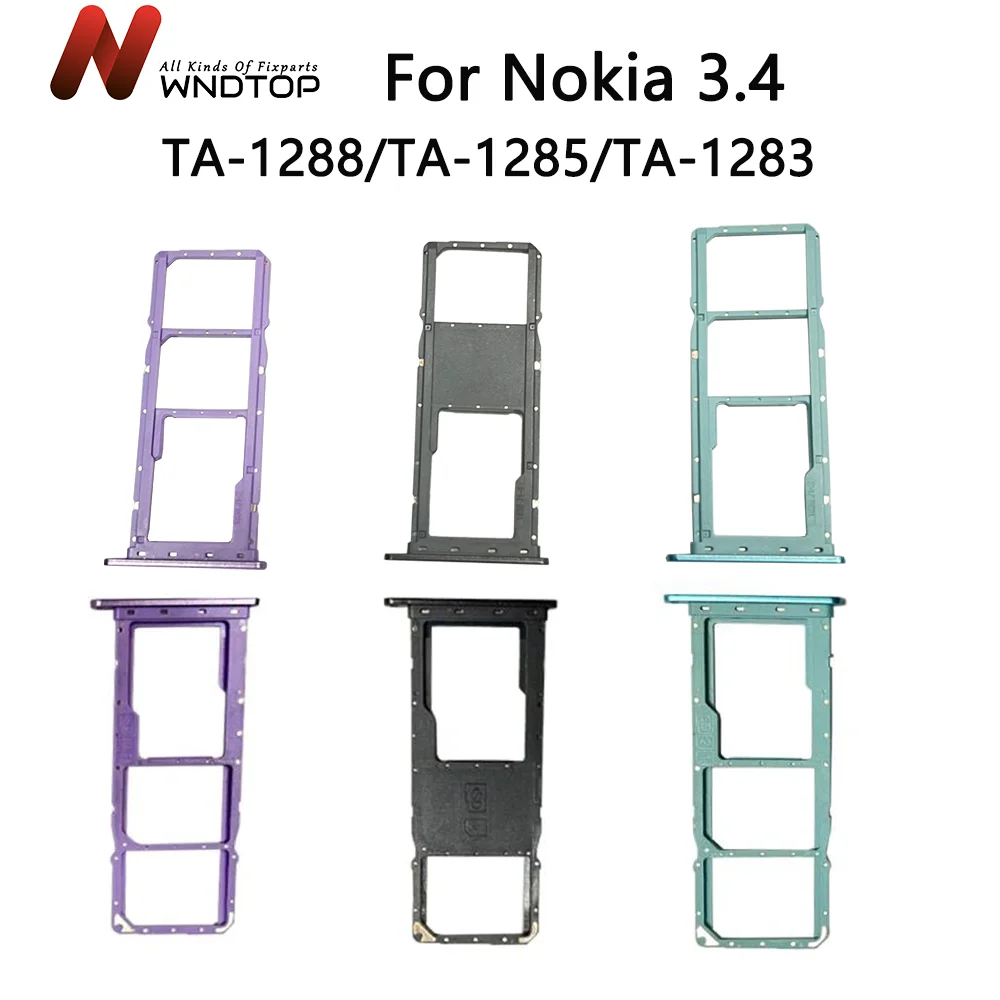 

For Nokia 3.4 SIM Card Holder Tray Sim Card Tray Holder Slot Adapter TA-1288 TA-1285 TA-1283 SIM Crad Tray