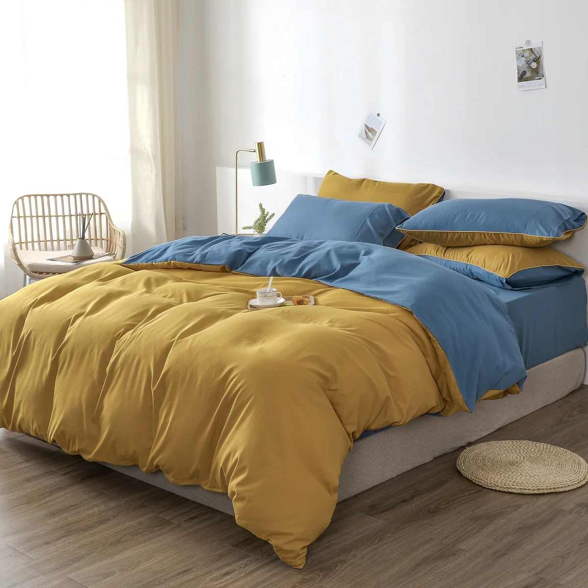 

Duvet Cover Candy Color Soild Washed Cotton Bedding set Double Bed twins Queen King Duvet Cover Set NO Sheet Plain