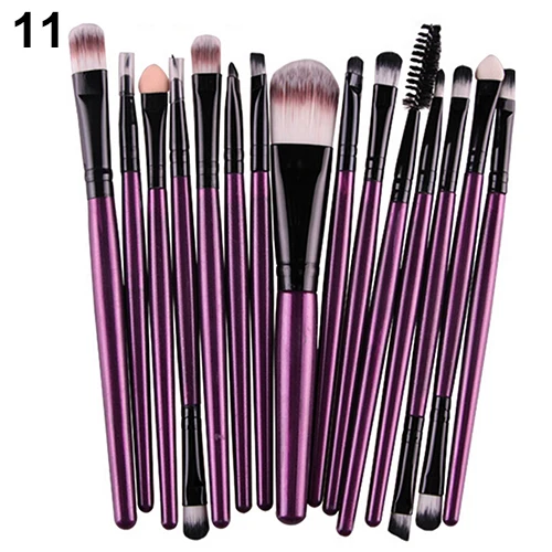 15x набор для макияжа Пудра основа век брови консилер губ Косметические Кисти