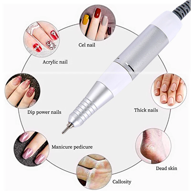 

Nail Drill Machine 30000 RPM Portable Rechargeable Nail Drill Pen Device For Manicure Nail Gel Milling Polisher With LCD Display